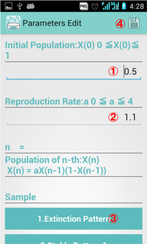 Parameters Edit Screen