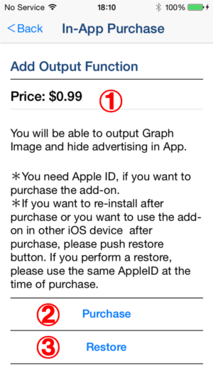 In-App Purchase Screen