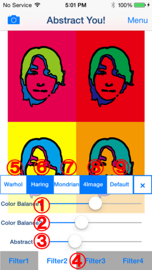 Edit Image Tool Box Screen
