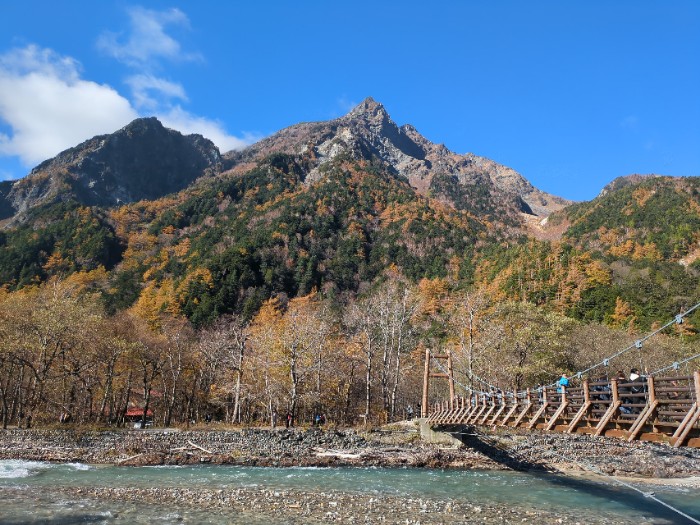 明神岳と明神橋
