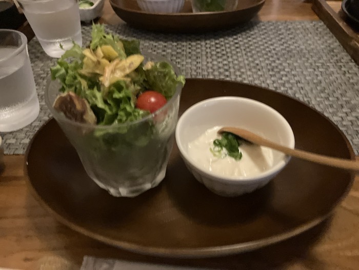 豆腐とサラダ