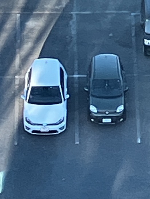 展望フロアから見たマイカー