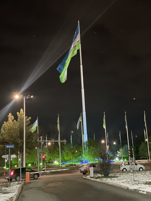 ウズベキスタンの国旗がかっこいい🇺🇿