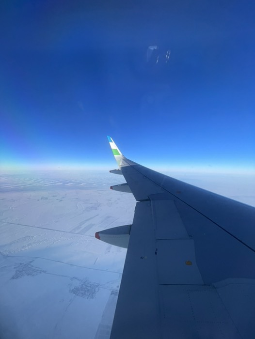 飛行機からの景色が綺麗　何故かすごい低空飛行