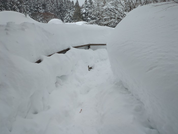 露天風呂への通路
