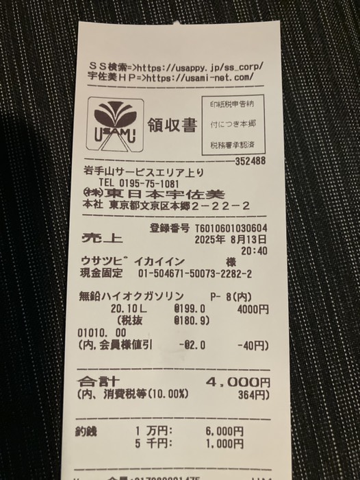 給油⛽️ ¥4,000