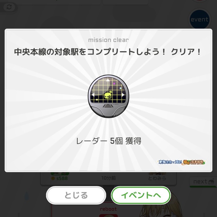 中央本線の対象駅コンプリート！